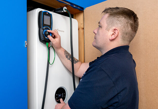 Boiler servicing and heating engineer work
