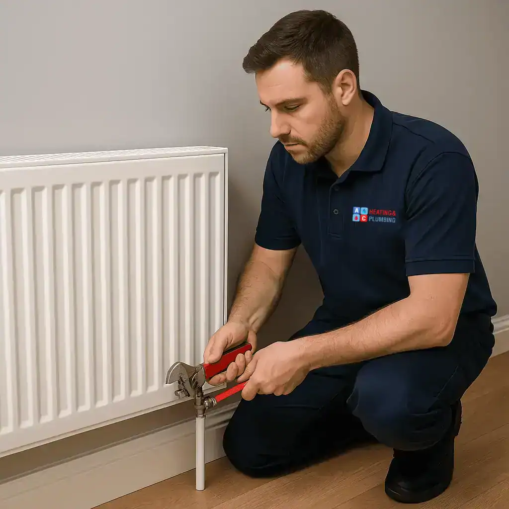 Radiator and heating repairs in a home